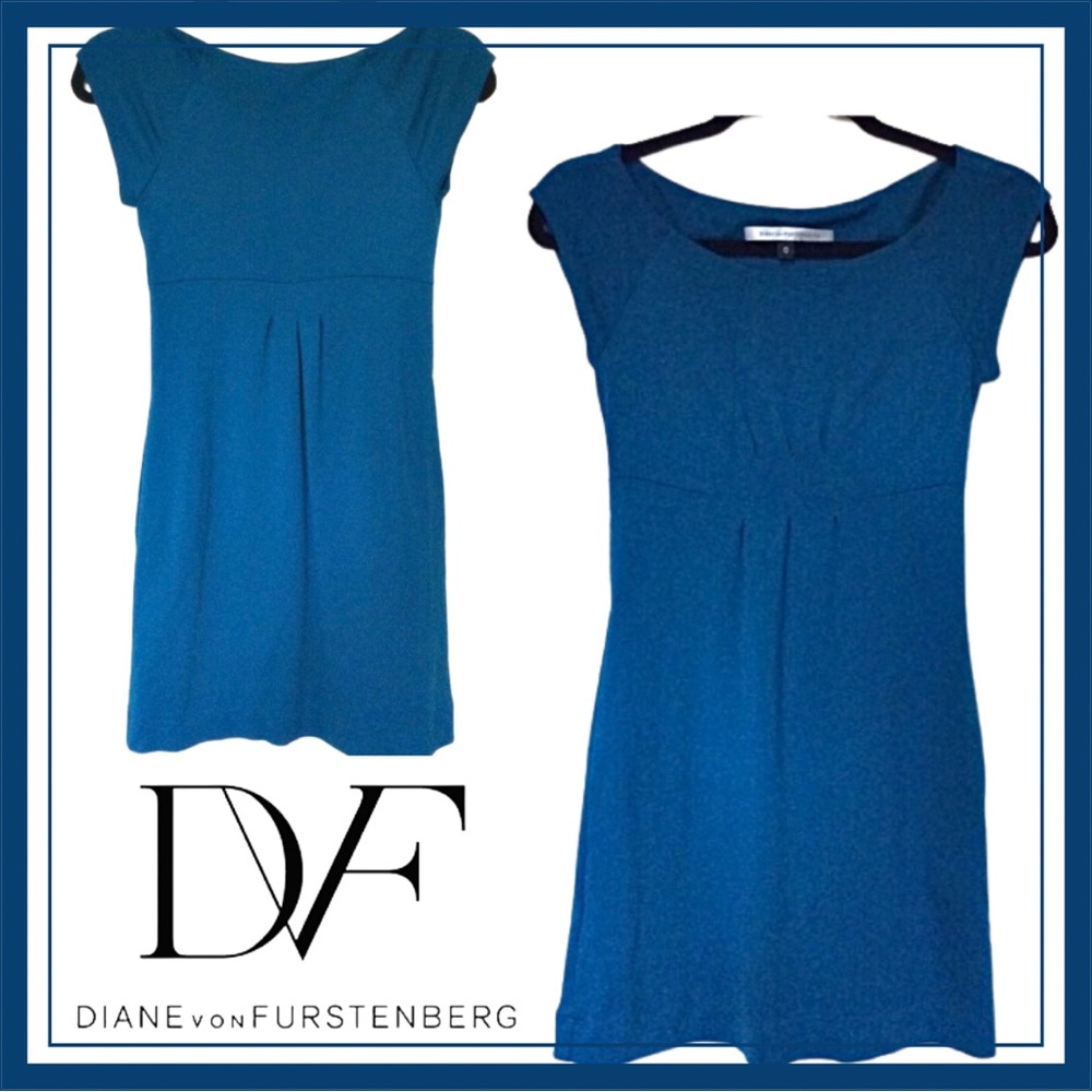 5/$18 DIANE VON FURSTENBERG Beautiful Soft Tailored Dress Pockets Size 0